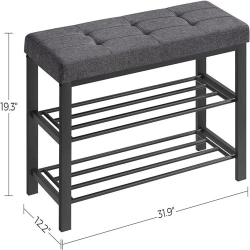 3-Tier Shoe Rack for Entryway - 12.2D x 31.9W x 19.3H