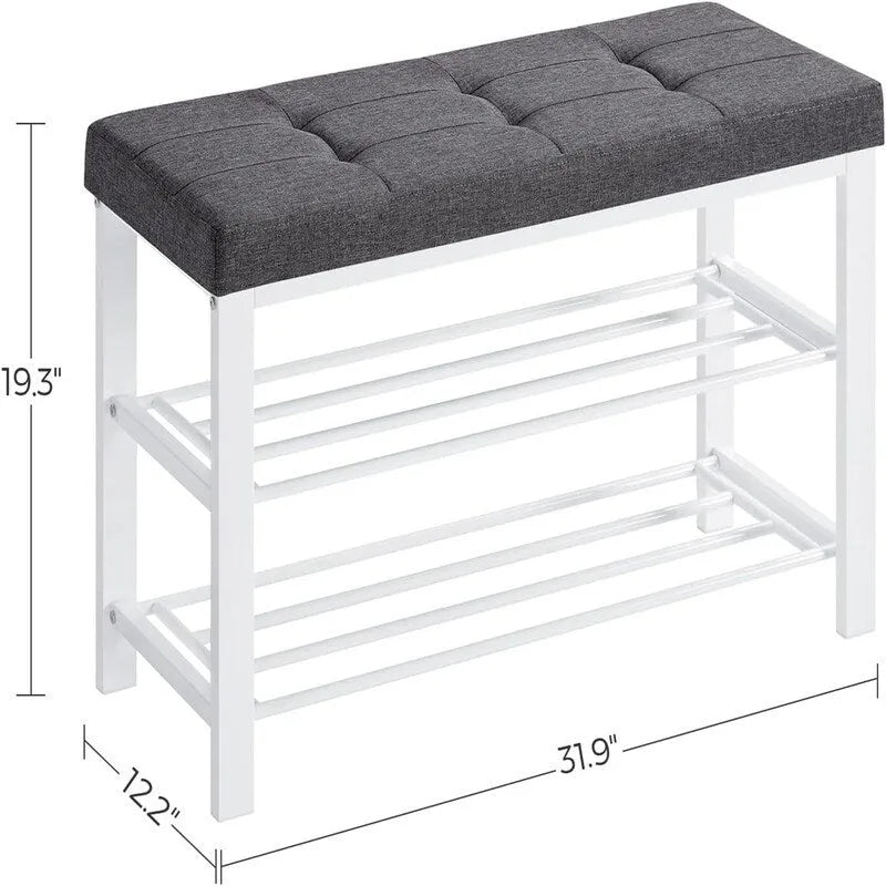 3-Tier Shoe Rack for Entryway - 12.2D x 31.9W x 19.3H