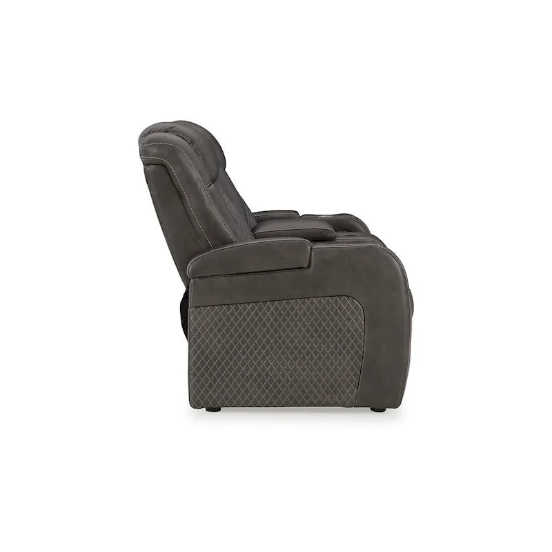 Signature Design by Ashley Fyne-Dyme Power Reclining Loveseat with Console - 74W x 43D x 43H