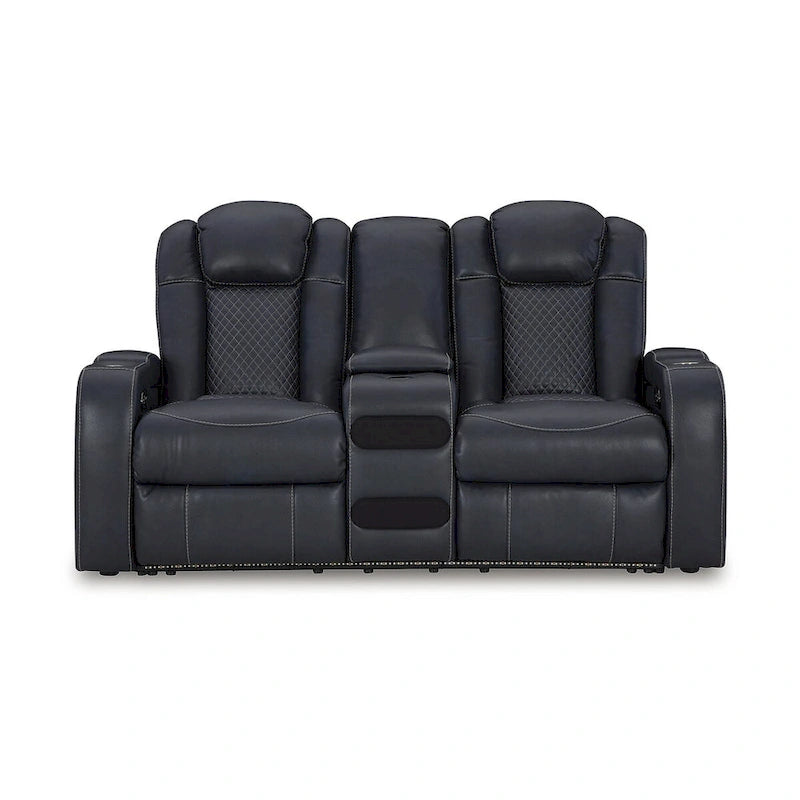 Signature Design by Ashley Fyne-Dyme Power Reclining Loveseat with Console - 74W x 43D x 43H