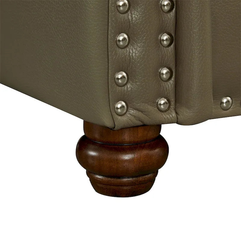 Living Room Sofa Single Seat Chair with Wood Leg Faux Leather