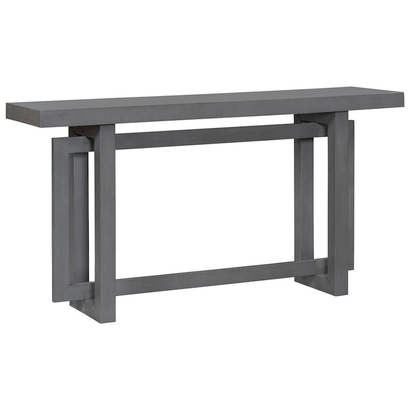 Console Table with Industrial-inspired Concrete Wood Top, Extra Long Entryway Table for Entryway, Hallway, Living Room