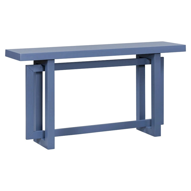Console Table with Industrial-inspired Concrete Wood Top, Extra Long Entryway Table for Entryway, Hallway, Living Room