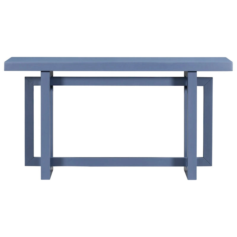 Console Table with Industrial-inspired Concrete Wood Top, Extra Long Entryway Table for Entryway, Hallway, Living Room