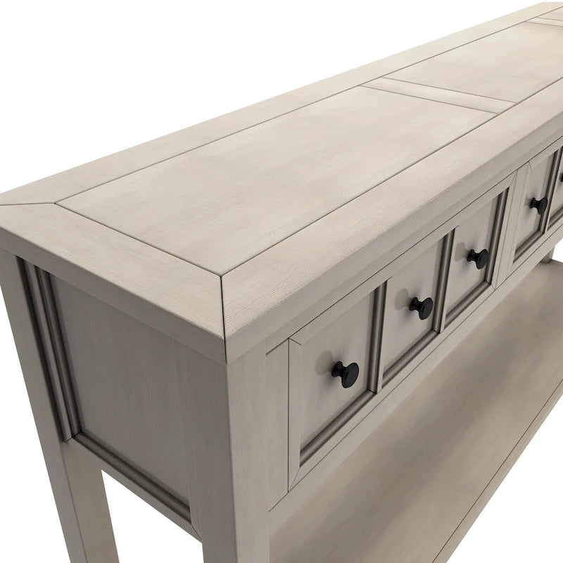 Rustic Entryway Console Table with Storage