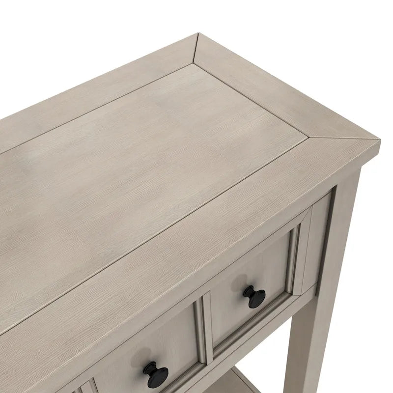 Rustic Entryway Console Table with Storage