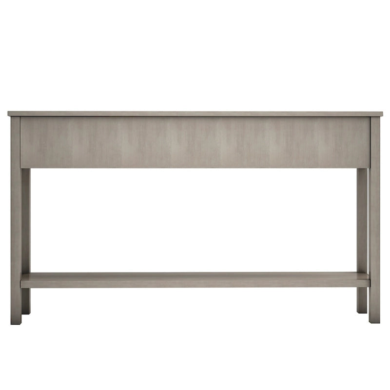Rustic Entryway Console Table with Storage