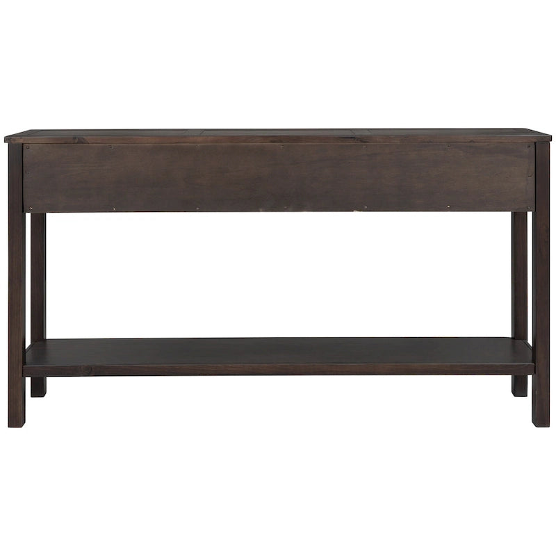 Rustic Entryway Console Table with Storage