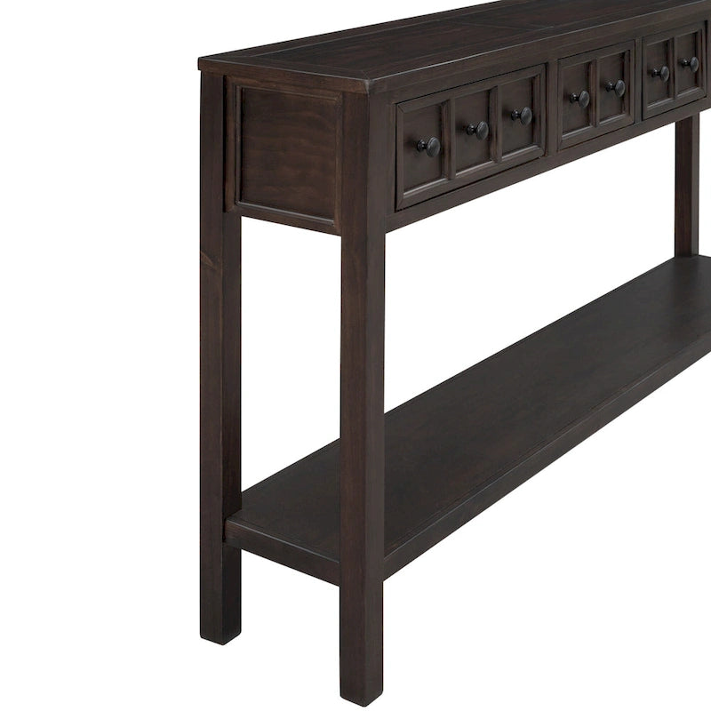 Rustic Entryway Console Table with Storage