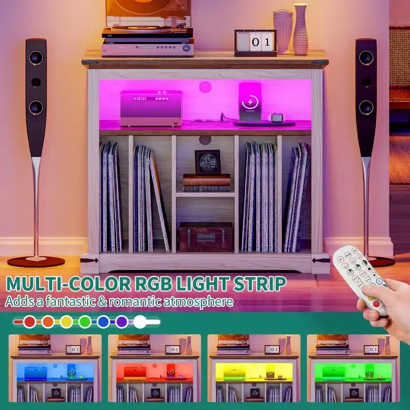 Large Record Player Stand - 15.7D x 31.5W x 28.7H