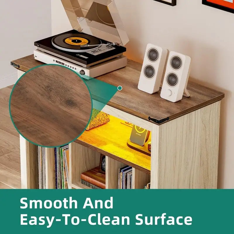 Large Record Player Stand - 15.7D x 31.5W x 28.7H