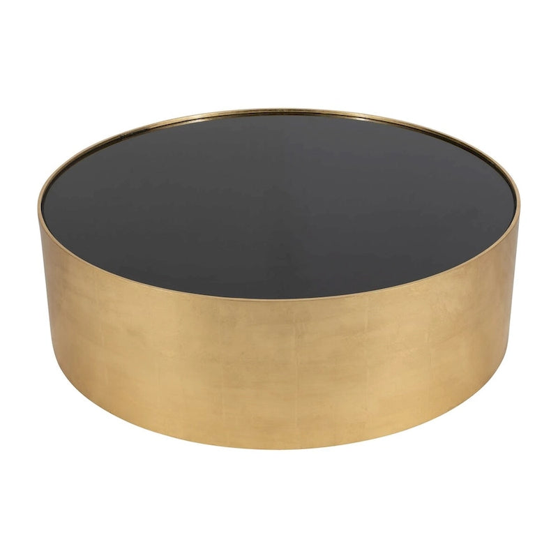 Sagebrook Home Modern Glam Wood Round Glass Coffee and End Table