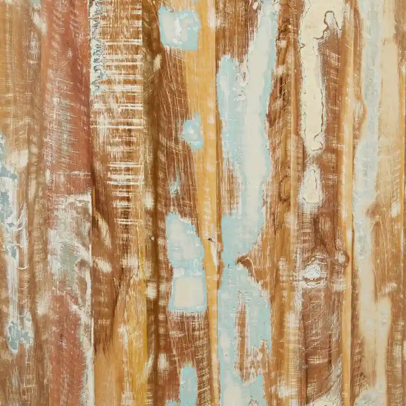 Mango Wood Handmade Distressed Coffee Table or Accent Table with Black Metal Hairpin Legs - Brown - Roche River Decor