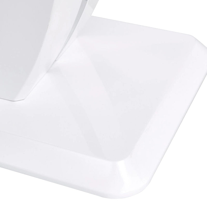 Modern Simple Glossy White Rectangular Counter Bar Table 47.24 x 18.11 x 29.52 For Living Room Bedroom Bedside Entrance House