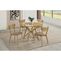 Carson Light Walnut 5-piece Solid Wood Dining Set