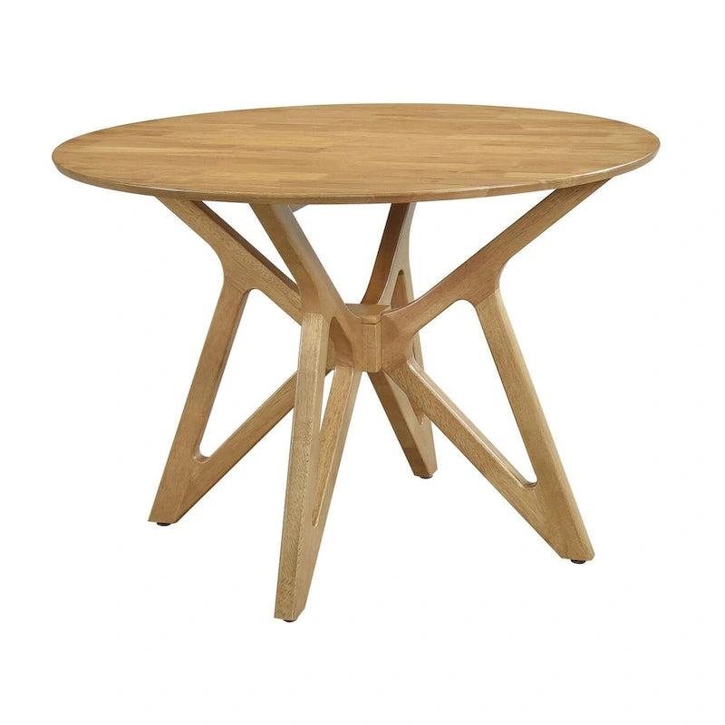 Carson Light Walnut 5-piece Solid Wood Dining Set