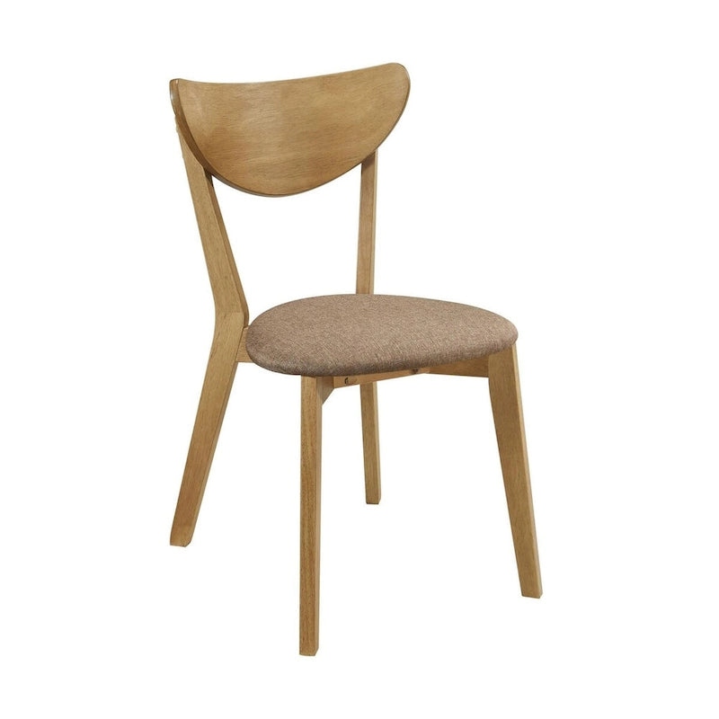 Carson Light Walnut 5-piece Solid Wood Dining Set