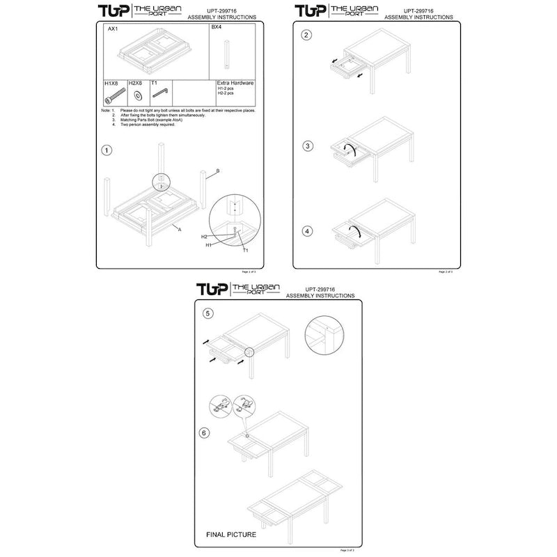 83 Inch Extendable Rectangular Dining Table, Handcrafted Mango Wood with Black Iron Legs