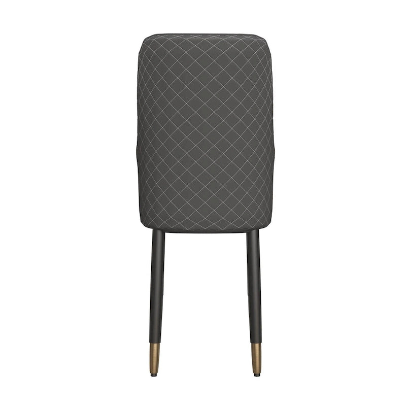 Allure Dining Chairs with Fabric/Leather Seat and Black Oak Wood Legs by LeisureMod