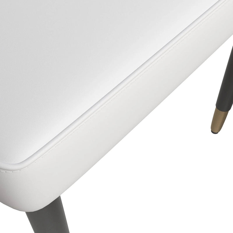 Allure Dining Chairs with Fabric/Leather Seat and Black Oak Wood Legs by LeisureMod