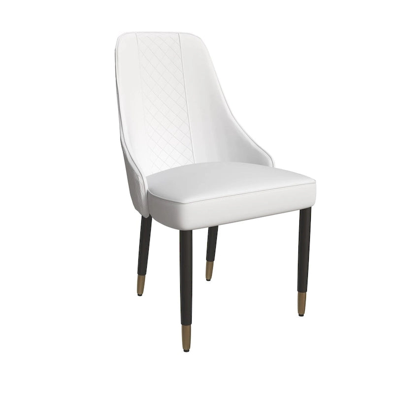 Allure Dining Chairs with Fabric/Leather Seat and Black Oak Wood Legs by LeisureMod