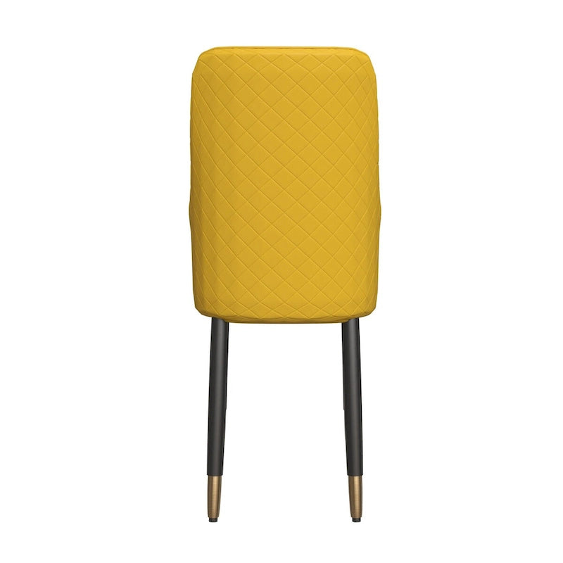 Allure Dining Chairs with Fabric/Leather Seat and Black Oak Wood Legs by LeisureMod