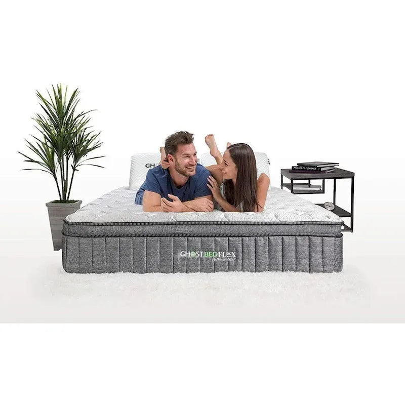 GhostBed 13 inch Flex Hybrid Medium Firm Memory Foam Mattress