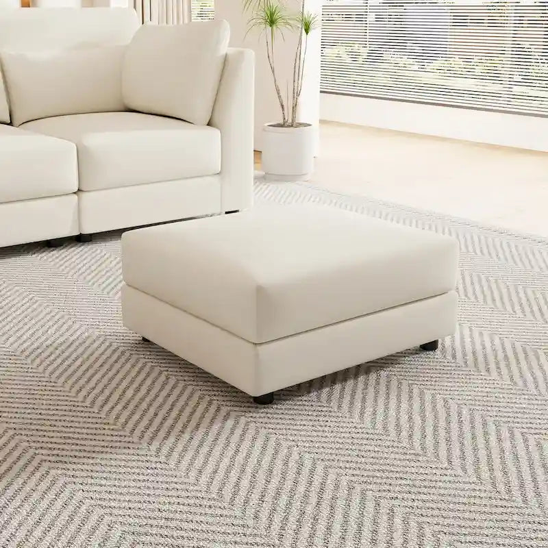 SUGIFT 5 Piece Versatile Linen Fabric Modular Sectional Sofa Set