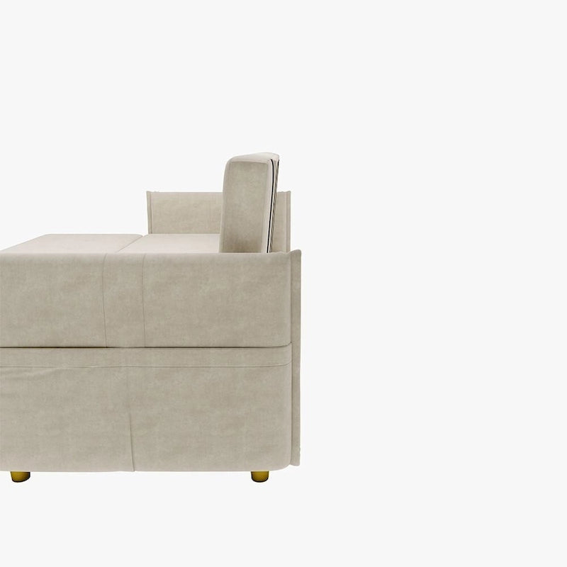 98.43 Modern Minimalist L Shape Sofa BedAnti-scratch and Water-proof, Solid Wood Frame