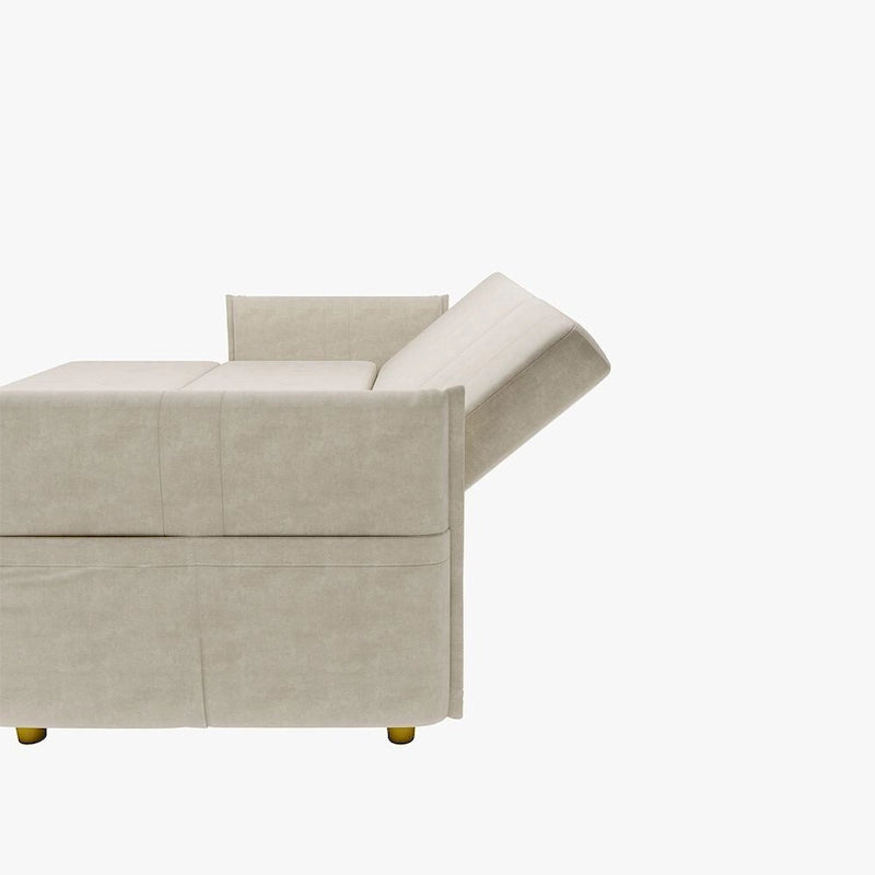 98.43 Modern Minimalist L Shape Sofa BedAnti-scratch and Water-proof, Solid Wood Frame