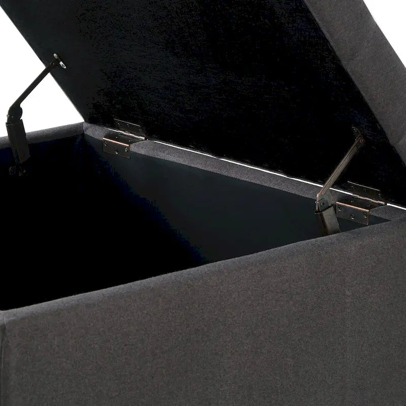 Large Square Storage Ottoman Upholstered Button Tufted Coffee Table - 30W x 30D x 18H.