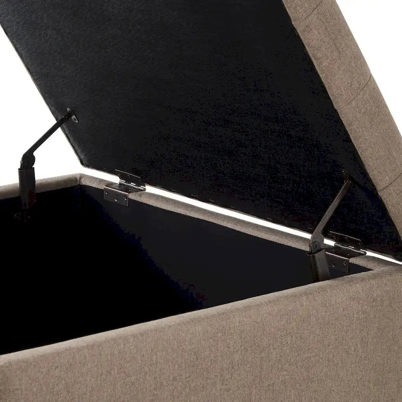 Large Square Storage Ottoman Upholstered Button Tufted Coffee Table - 30W x 30D x 18H.