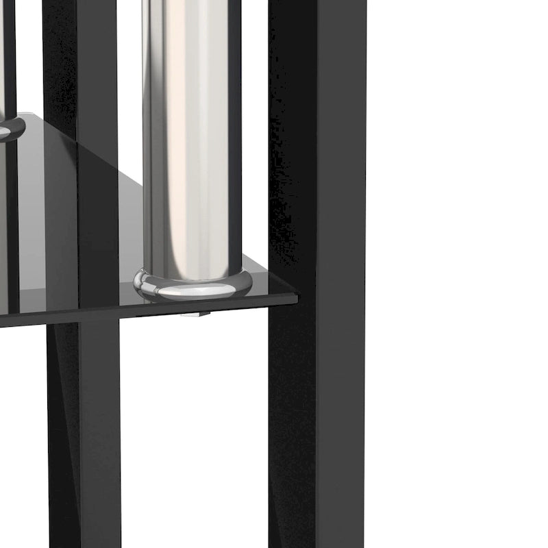 Modern Tempered Glass Tea Table Coffee Table End Table Square Table - 17.72L x 17.72 W x 20.5 H,