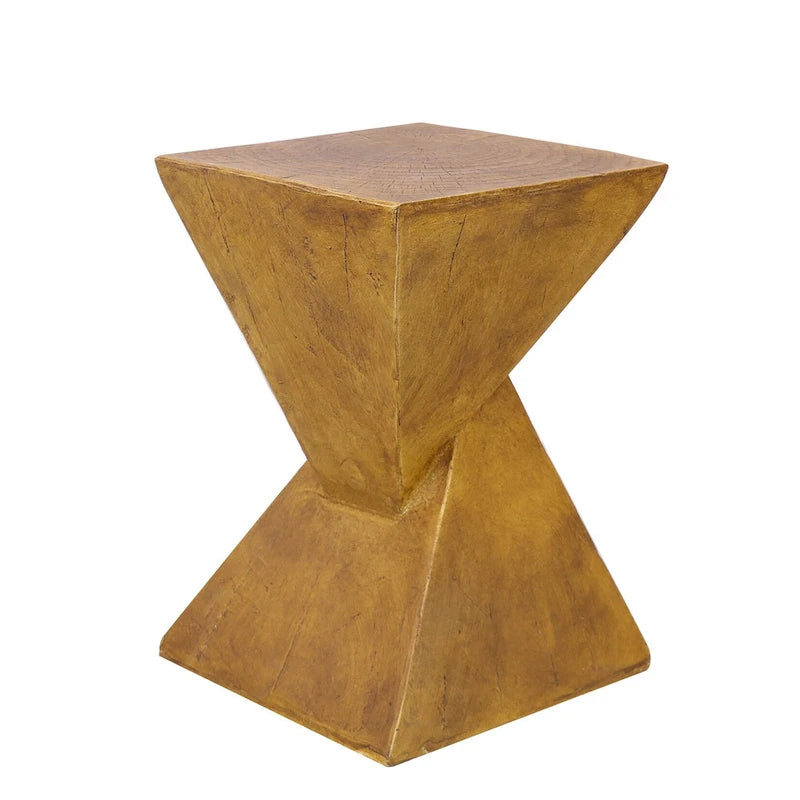 Modern Lightweight Concrete Side Table Accent Table Garden Patio - 12x12x18