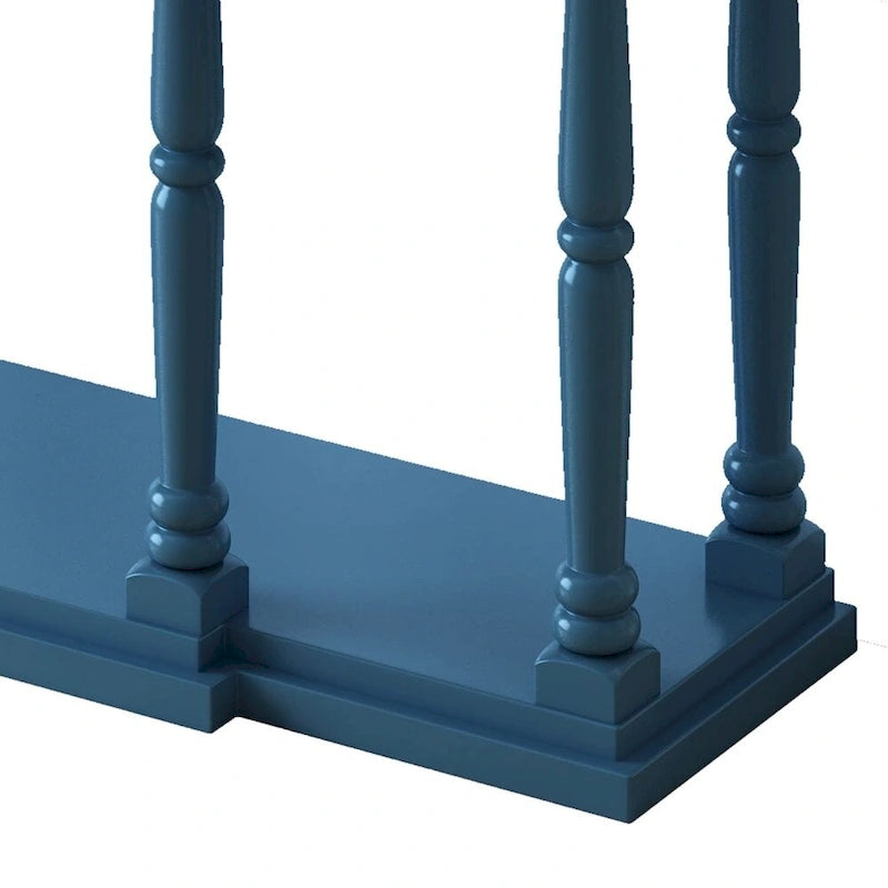 Retro Senior Console Table for Hallway Living Room Bedroom with 4 Storage Drawers and 1 Shelf