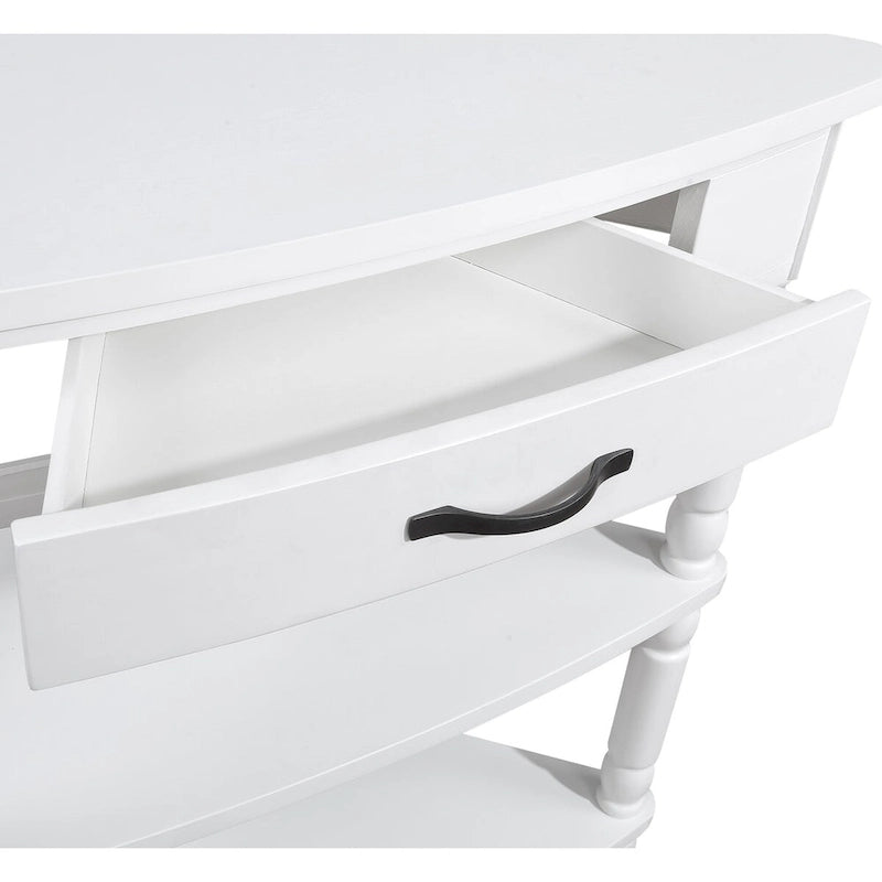 33.8Small Triangle Corner Table, Wood Side Table for Small Spaces Living Room, 3 Tier End Corner Table with Solid Wood Legs