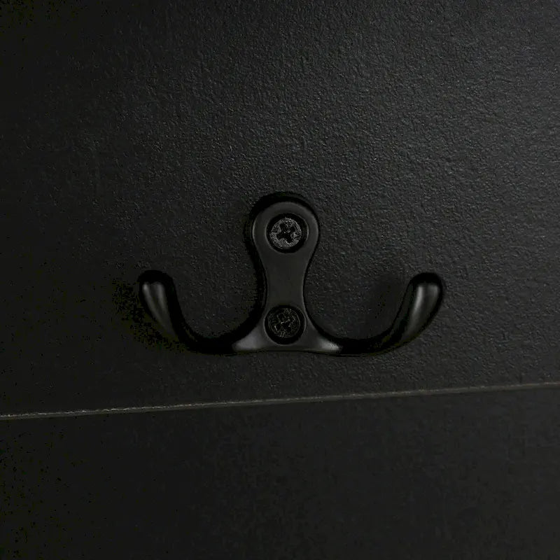 Hall Tree with 3 Hooks , Coat Hanger, Entryway Bench, Storage Bench, 3-in-1 Design, 47.2INCH, for Entrance, Hallway (Black)