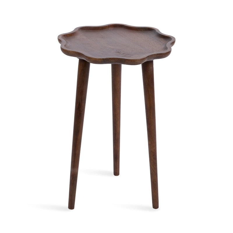 Kate and Laurel Alezar Scallop Wood Side Table