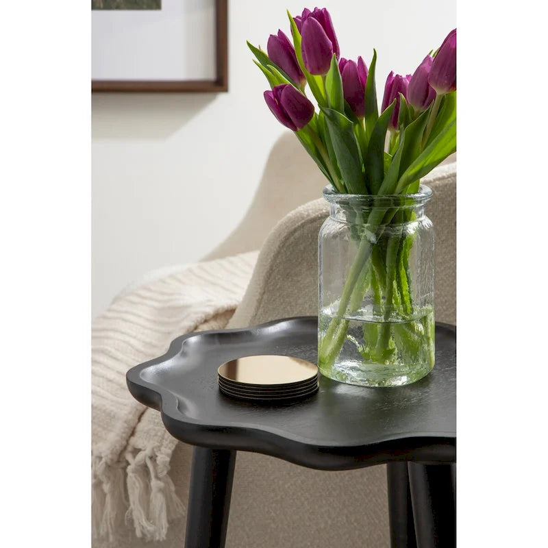 Kate and Laurel Alezar Scallop Wood Side Table