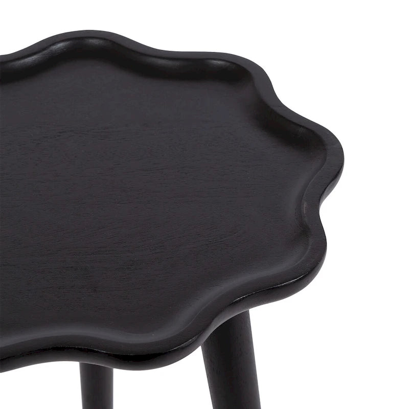 Kate and Laurel Alezar Scallop Wood Side Table