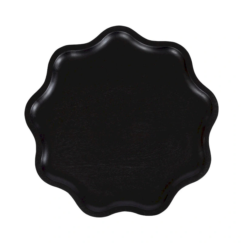 Kate and Laurel Alezar Scallop Wood Side Table