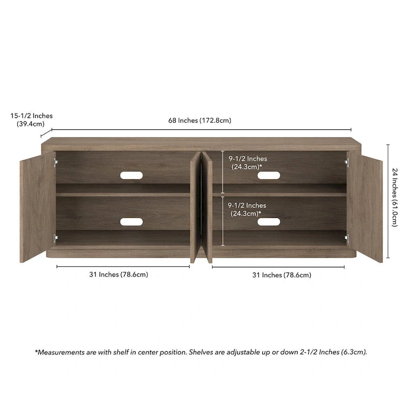 Plympton Rectangular TV Stand for TV's up to 75 - 68 Wide