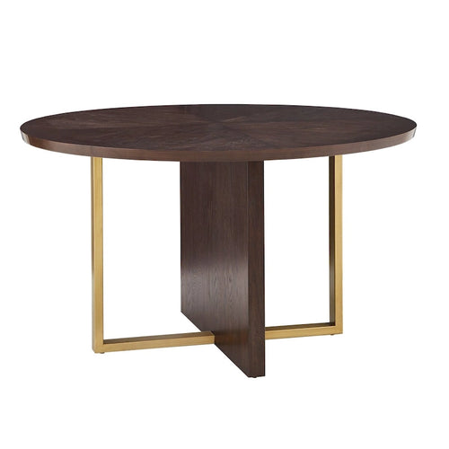 Andrea Espresso 54-inch Round Dining Table by iNSPIRE Q Modern - 54 Round Dining Table