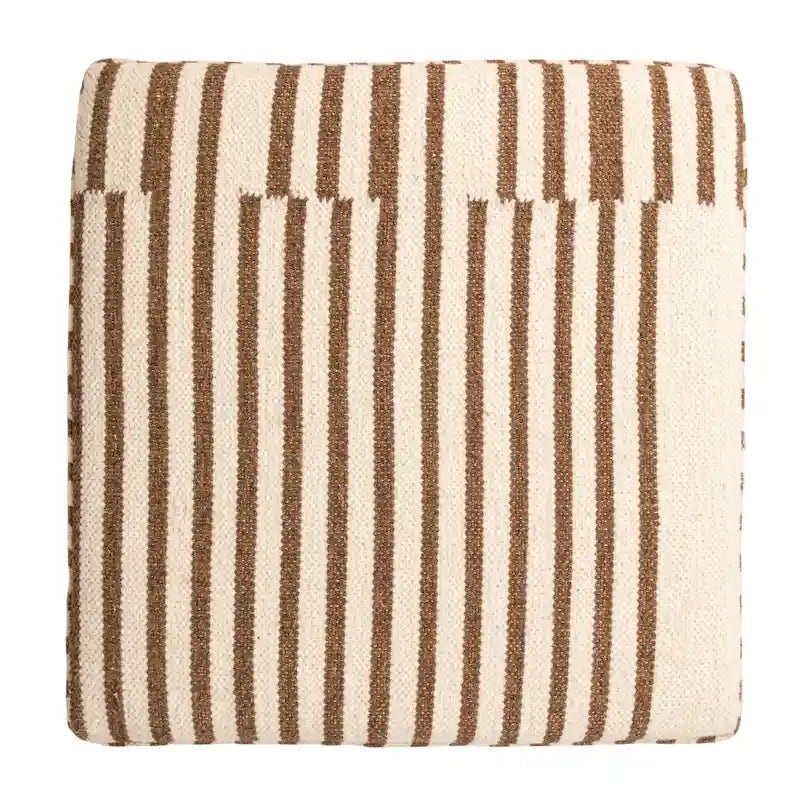 Wool Kilim Upholstered Coffee Table Ottoman