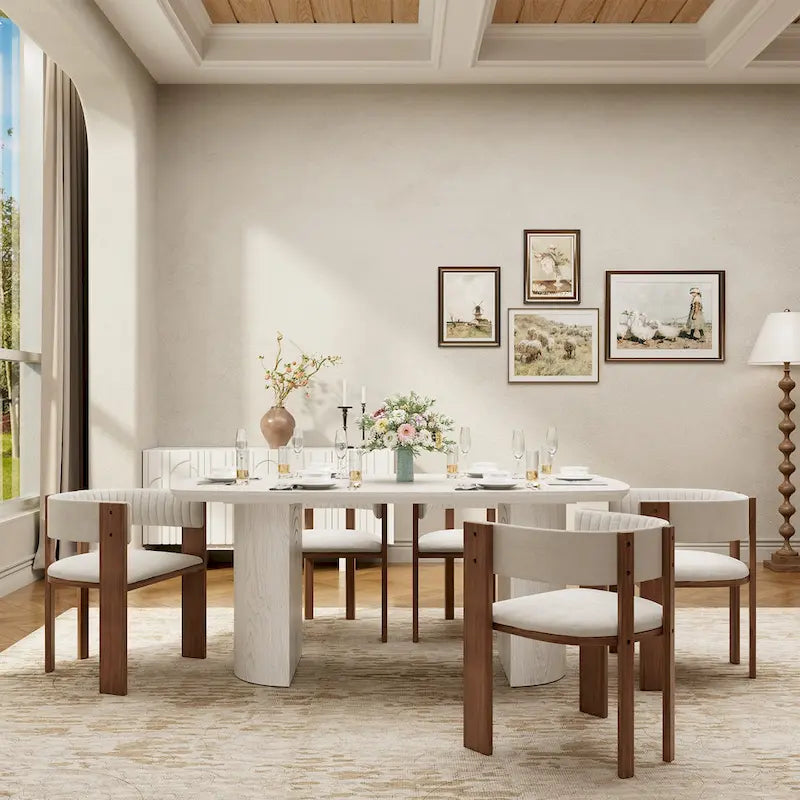 Clihome Wood Large Accent Dining Table
