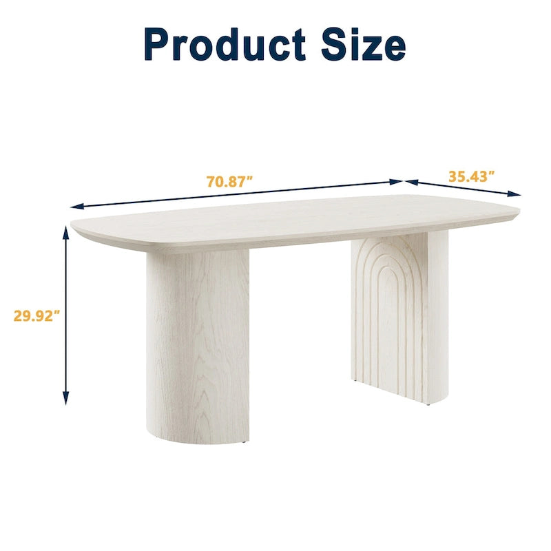 Clihome Wood Large Accent Dining Table