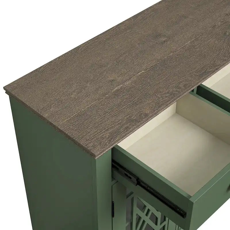 55 Vintage Style Kitchen Accent Buffet Sideboard Cabinet w/ Drawers - 55 in Width