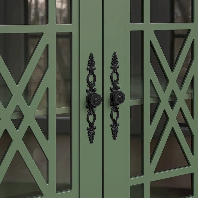 55 Vintage Style Kitchen Accent Buffet Sideboard Cabinet w/ Drawers - 55 in Width