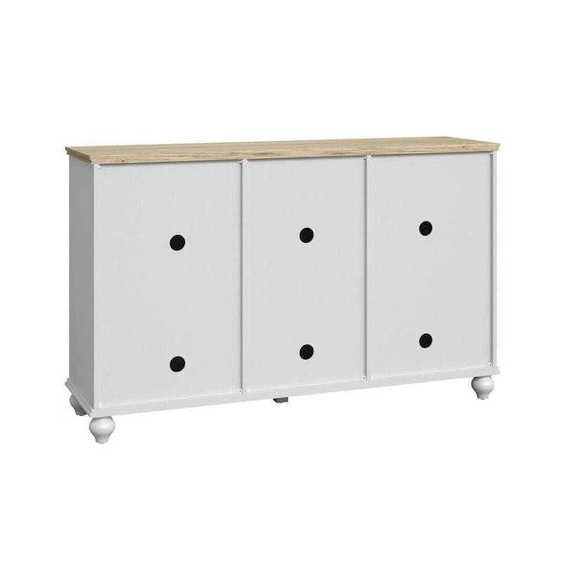 55 Vintage Style Kitchen Accent Buffet Sideboard Cabinet w/ Drawers - 55 in Width