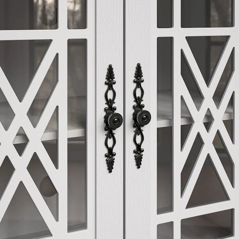 55 Vintage Style Kitchen Accent Buffet Sideboard Cabinet w/ Drawers - 55 in Width